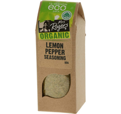Mrs Rogers Organic Lemon Pepper 50g