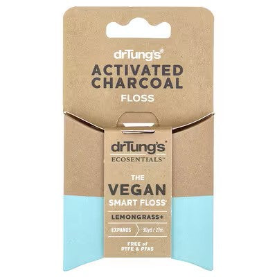Dr Tung's - Activated Charcoal Floss - Vegan