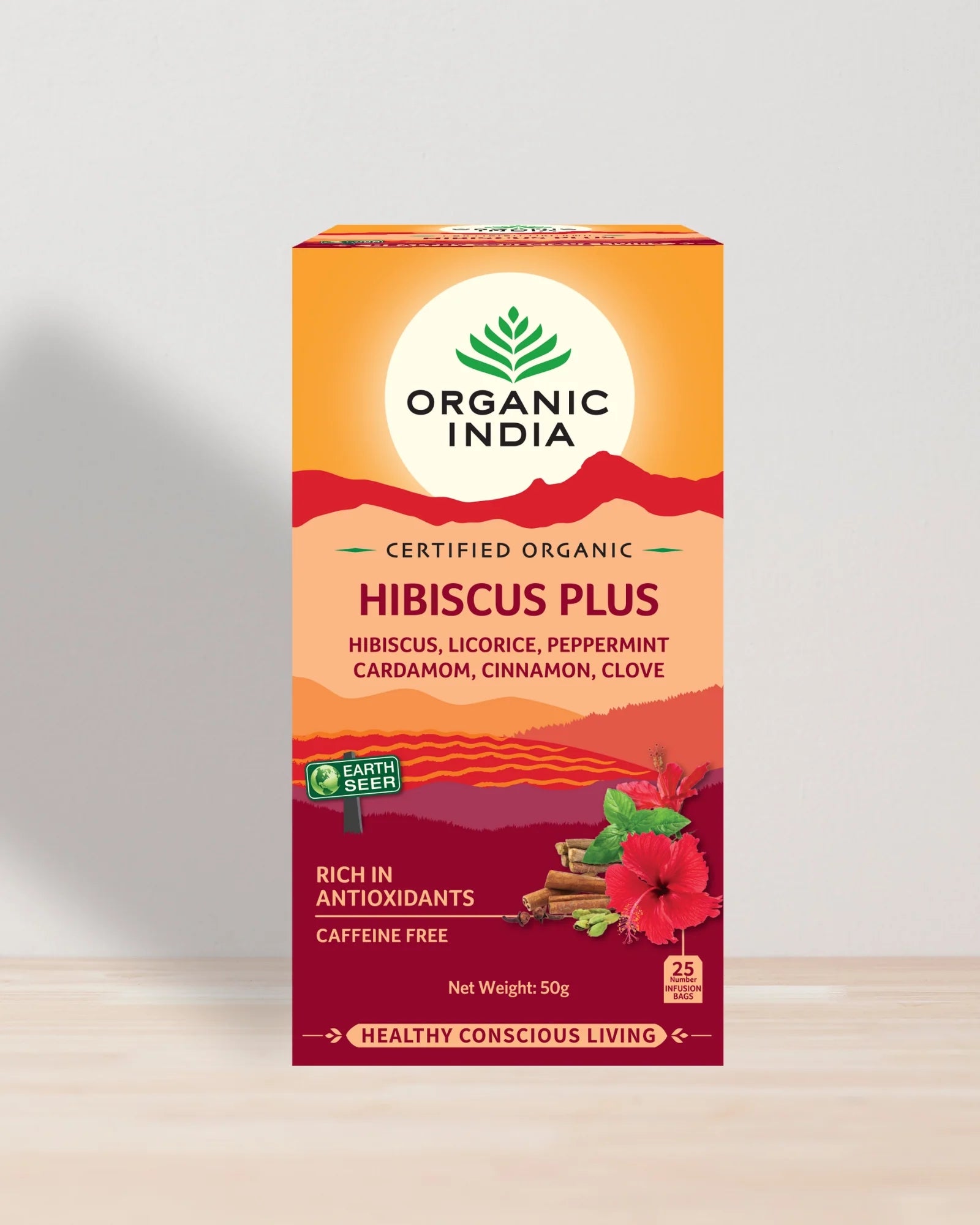 Organic India Hibiscus Plus Tea 25's