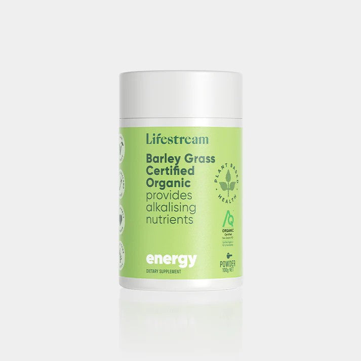 Lifestream - Barley Grass Certified Organic 100g powder