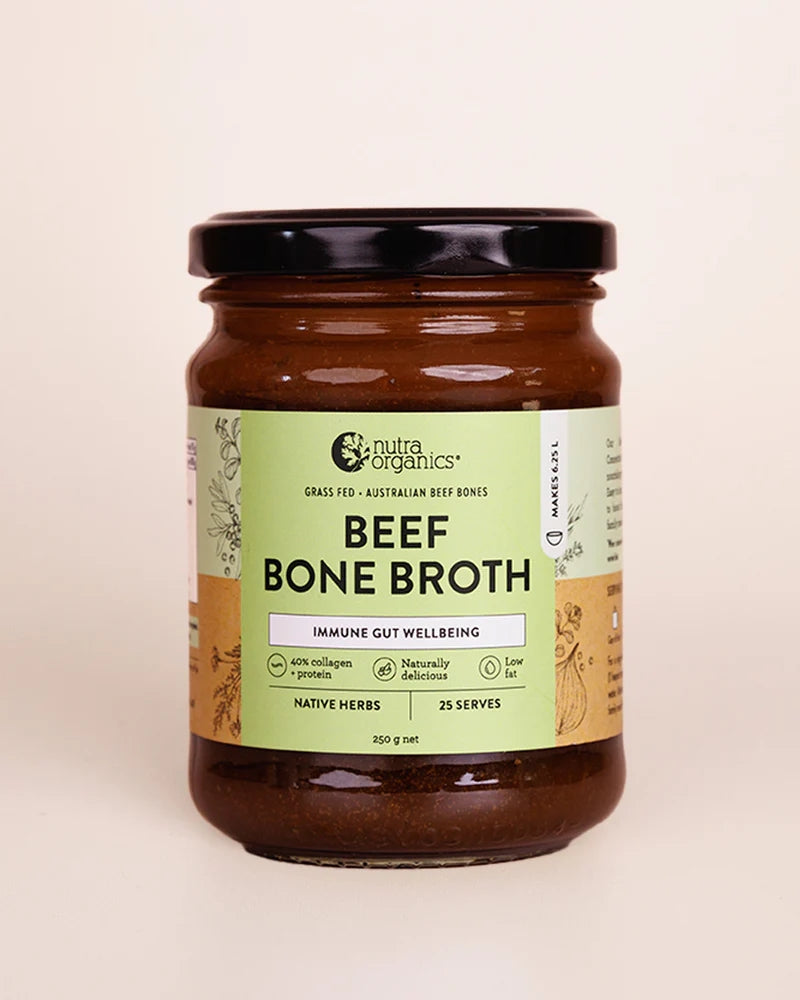 Nutra Organics Beef BONE BROTH Concentrate - NATIVE HERBS 250g