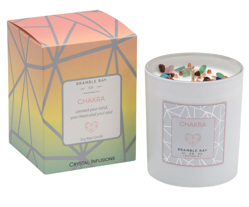 Crystal Infusions Candle - Chakra 300g - Bramble Bay Soy Wax