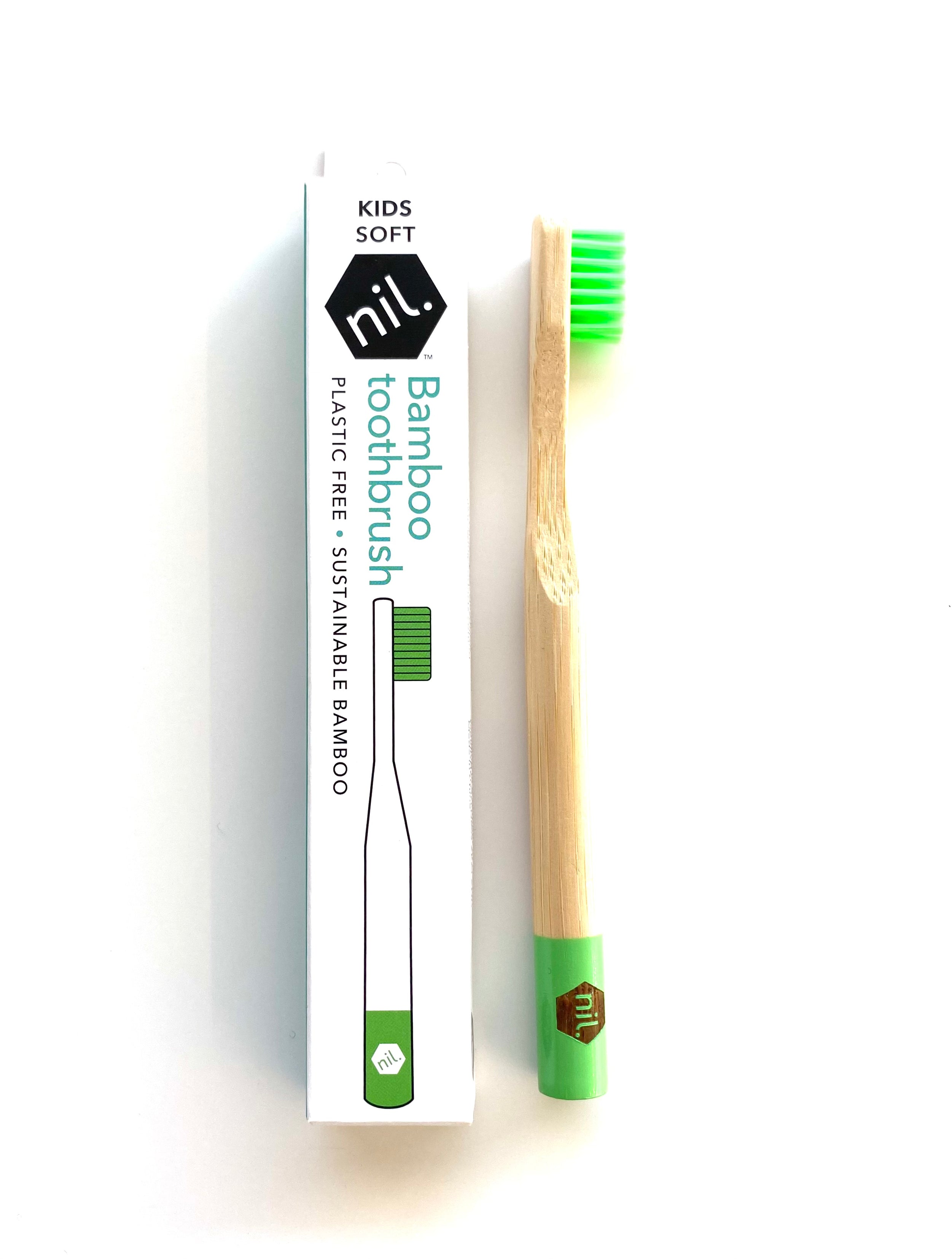 Nil Bamboo Toothbrush - Child Green