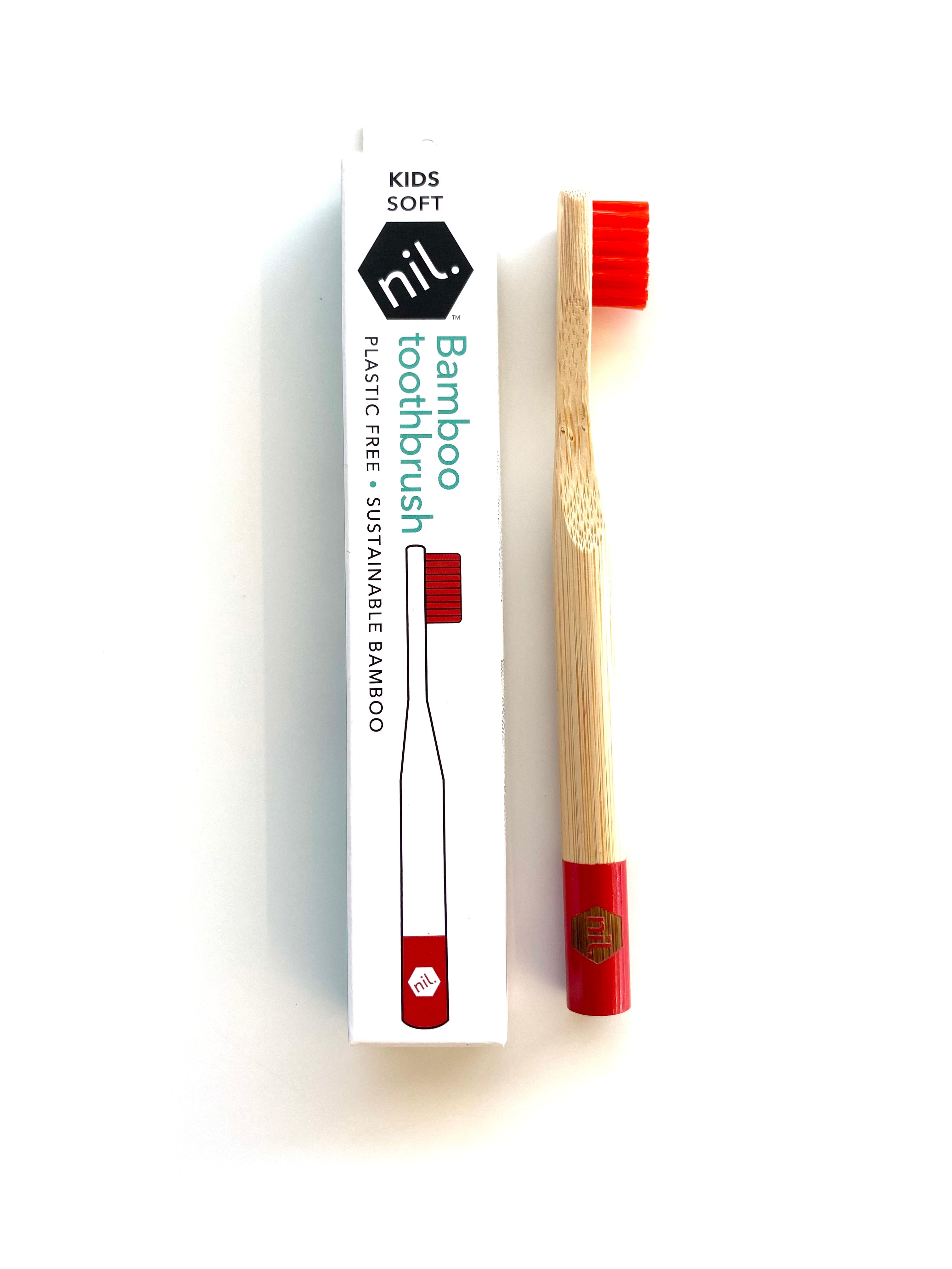 Nil Bamboo Toothbrush - Child Red