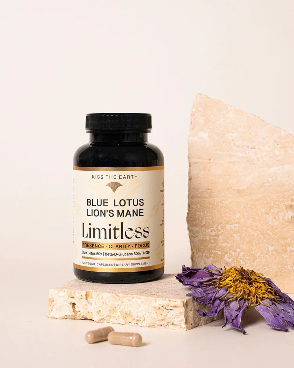 Kiss the Earth Blue Lotus Lion's Mane Limitless