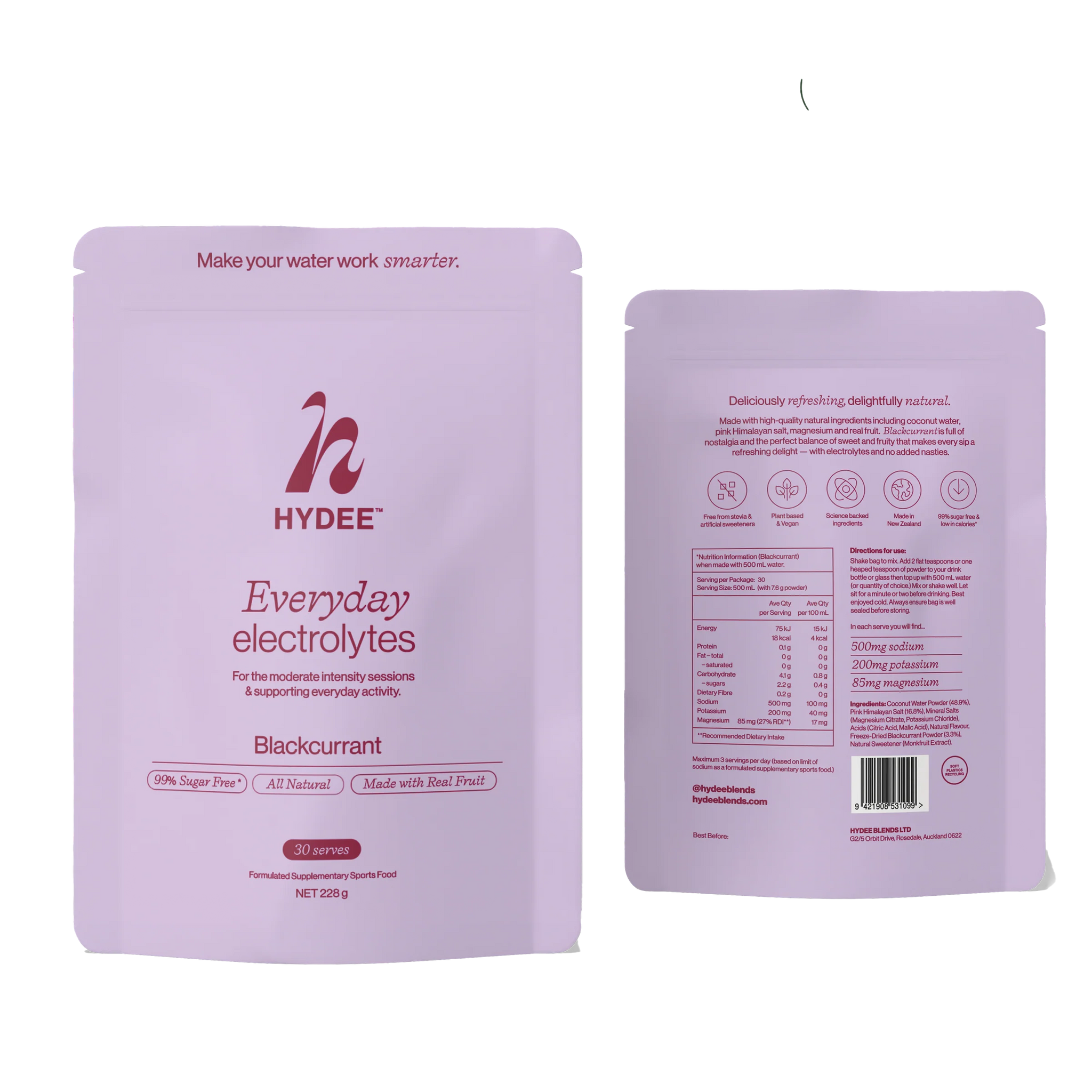Hydee Hydee Ultra Electrolytes Blackcurrant 30 x 7.6g | ComplEat Wellness