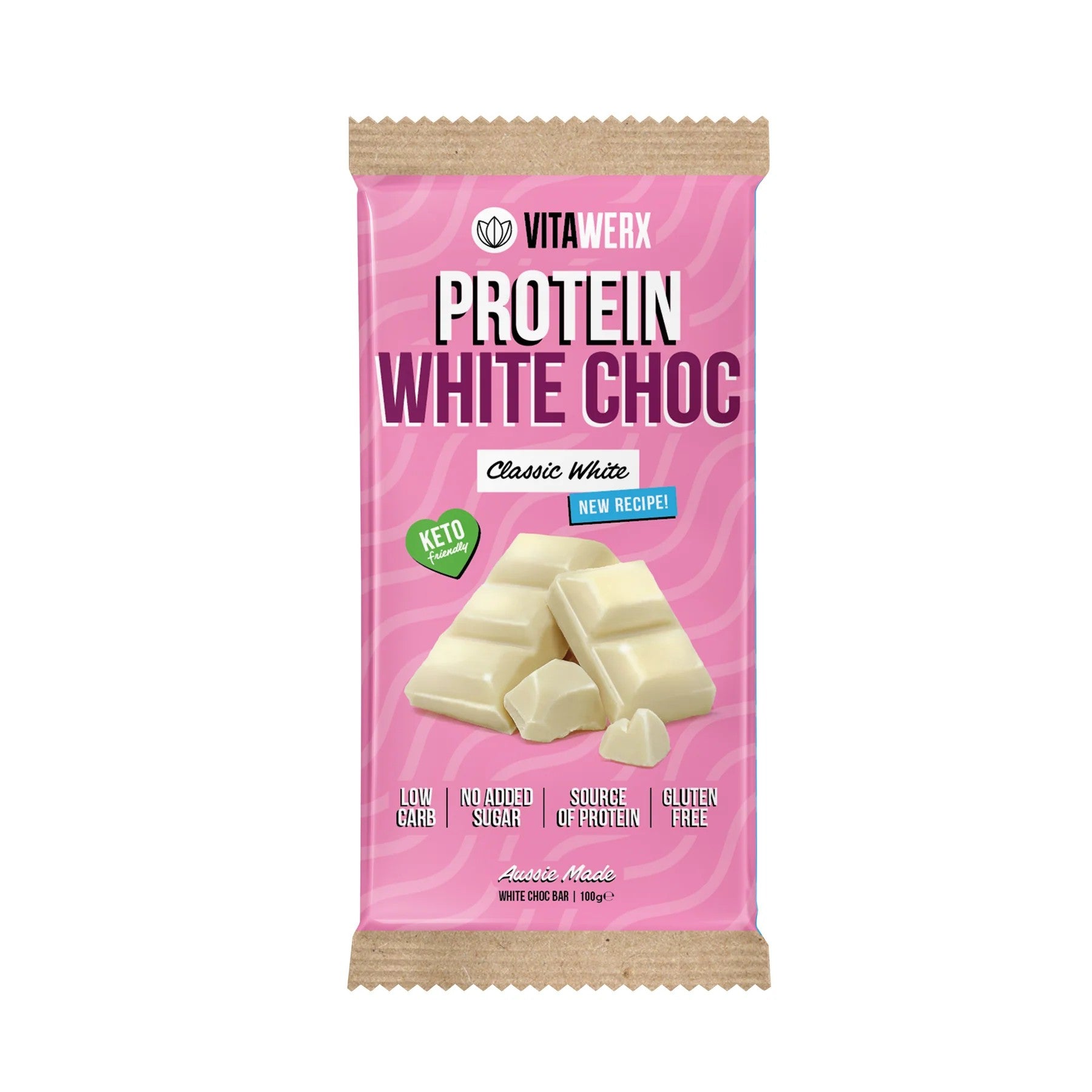 Vitawerx Protein White Choc Bar 100g