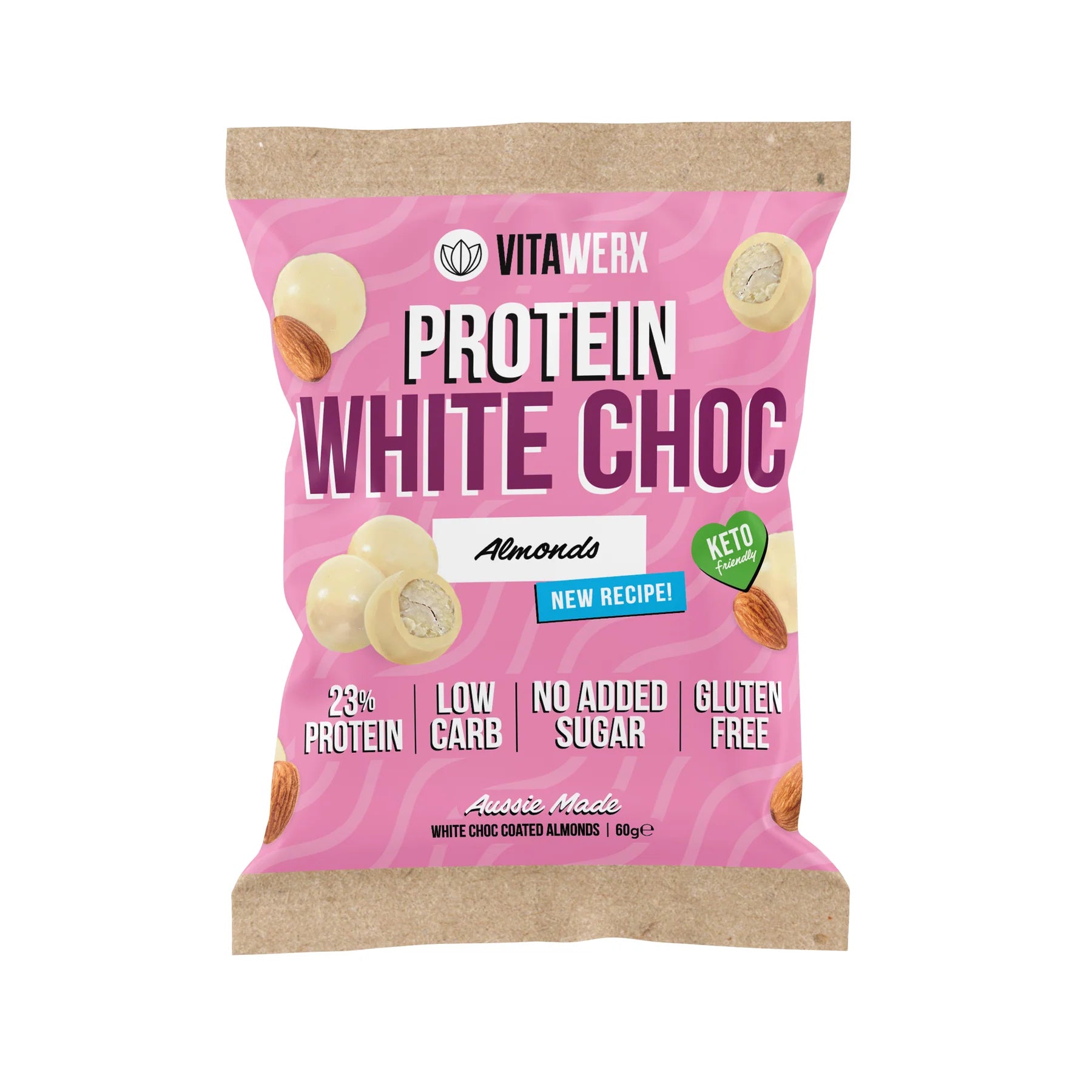 Vitawerx Protein White Choc Almonds
