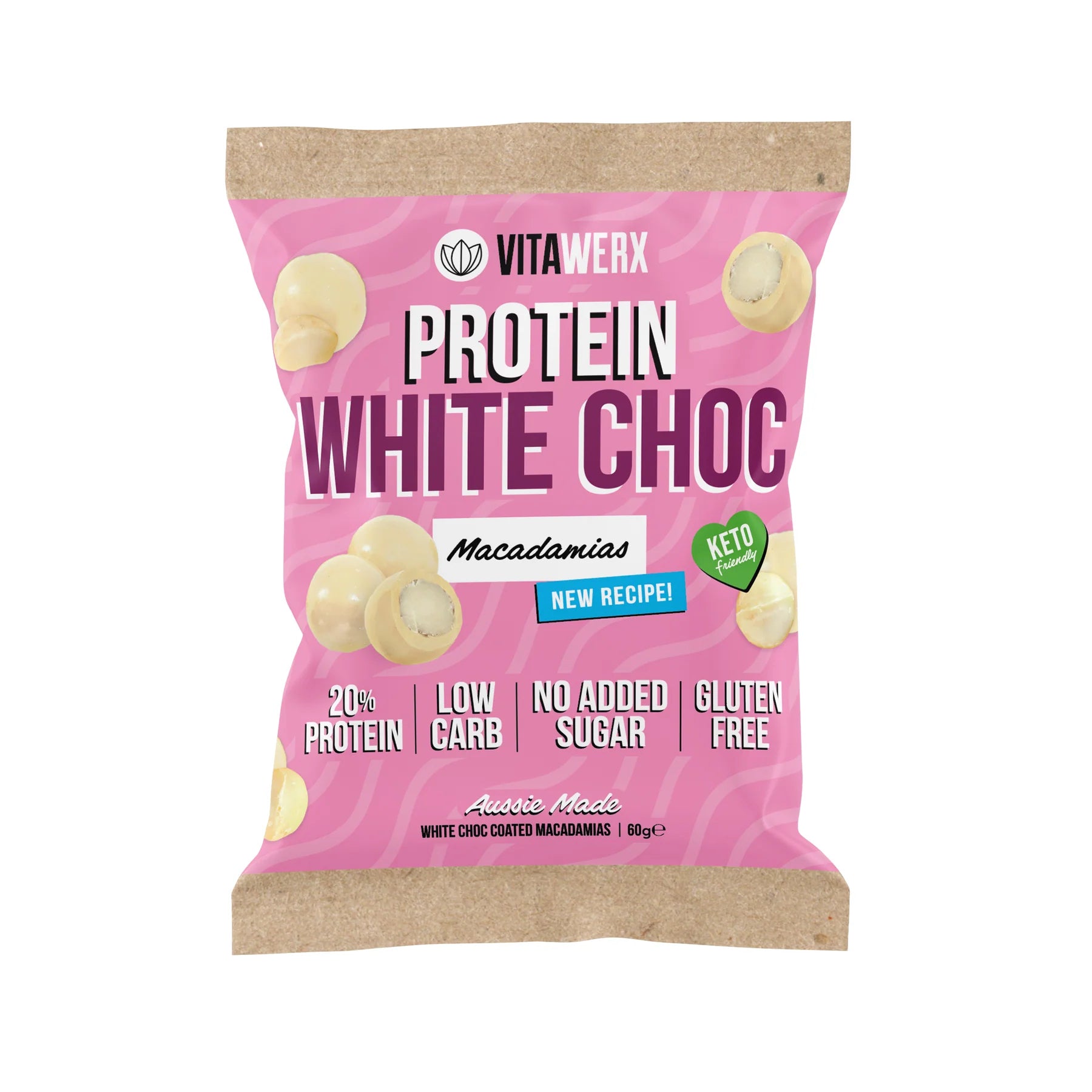 Vitawerx Protein White Choc Macadamias