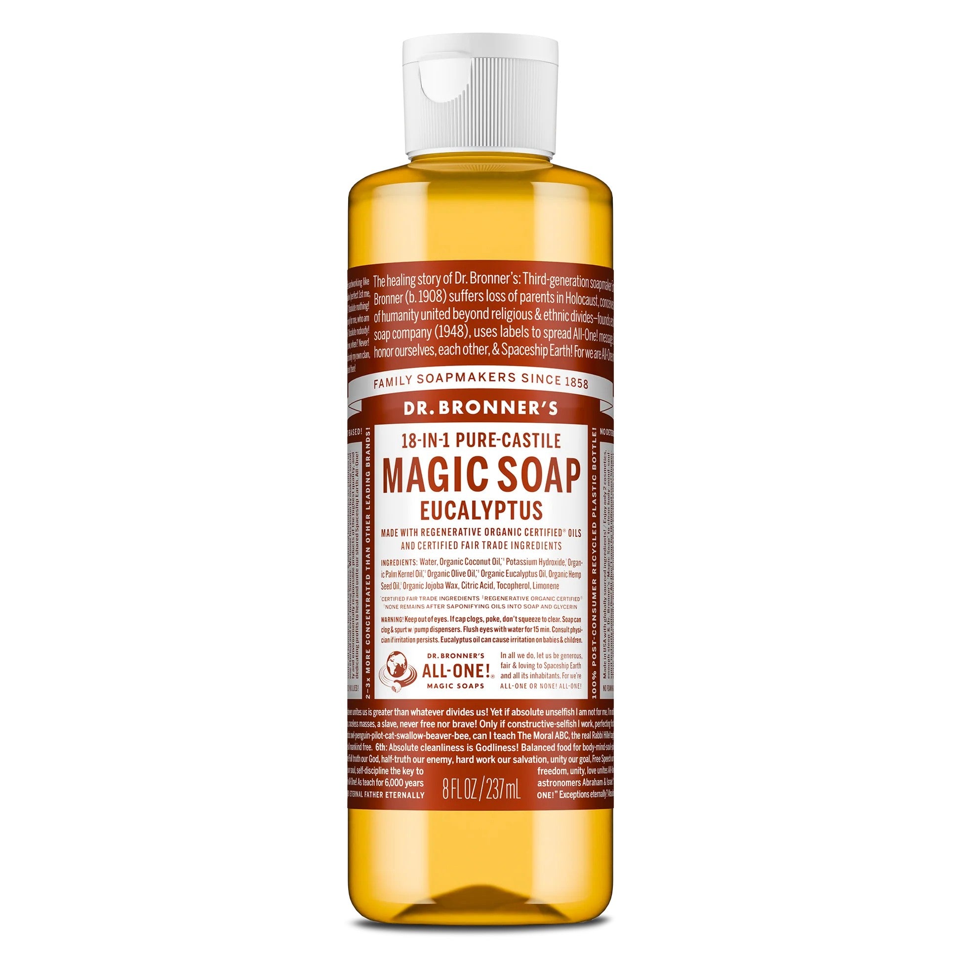 Dr Bronners Liquid Soap Eucalyptus 237ml | ComplEat Wellness