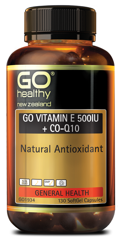 Go Healthy Vitamin E 500IU + Co-Q10 - 65 caps