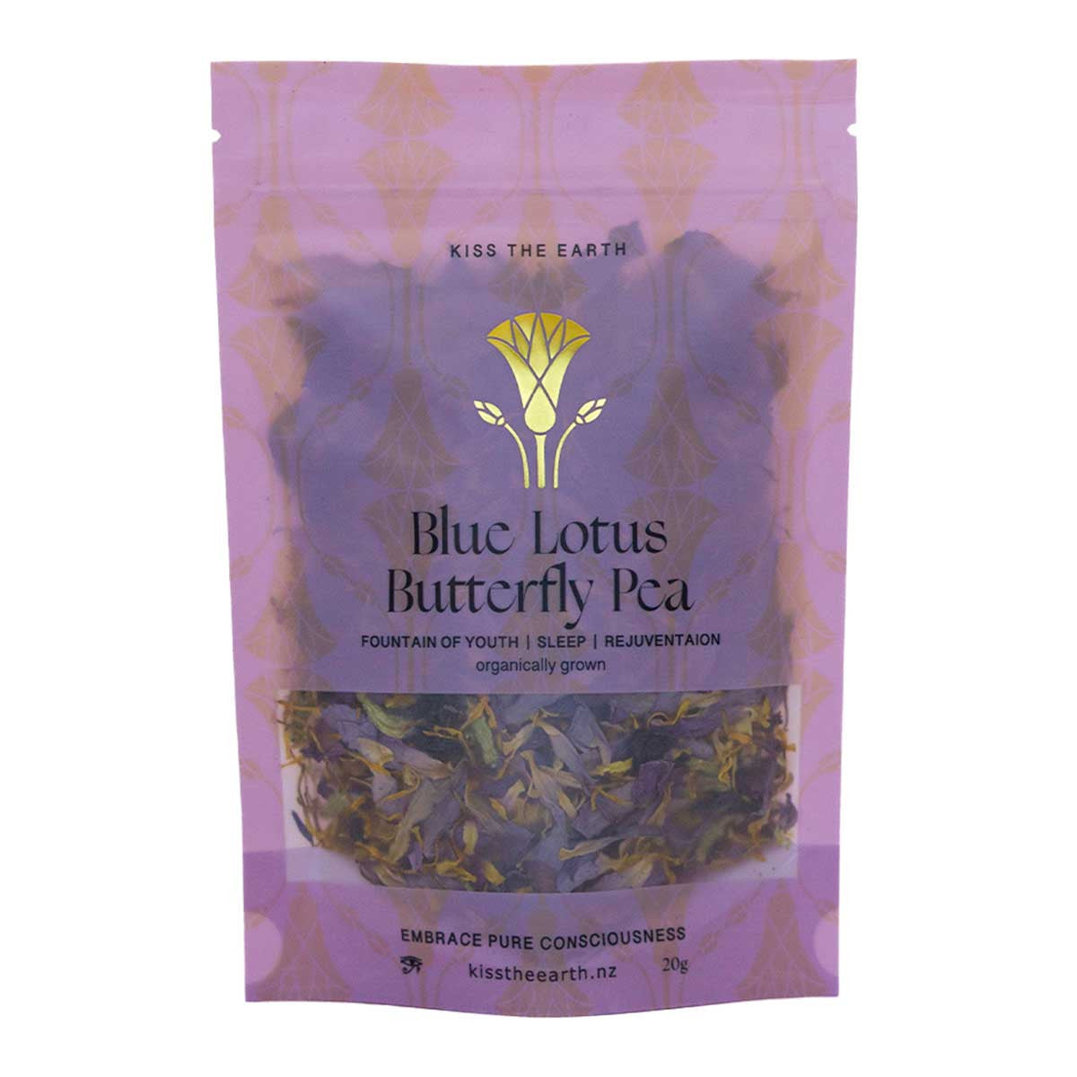 Kiss the Earth Blue Lotus & Butterfly Pea Tea