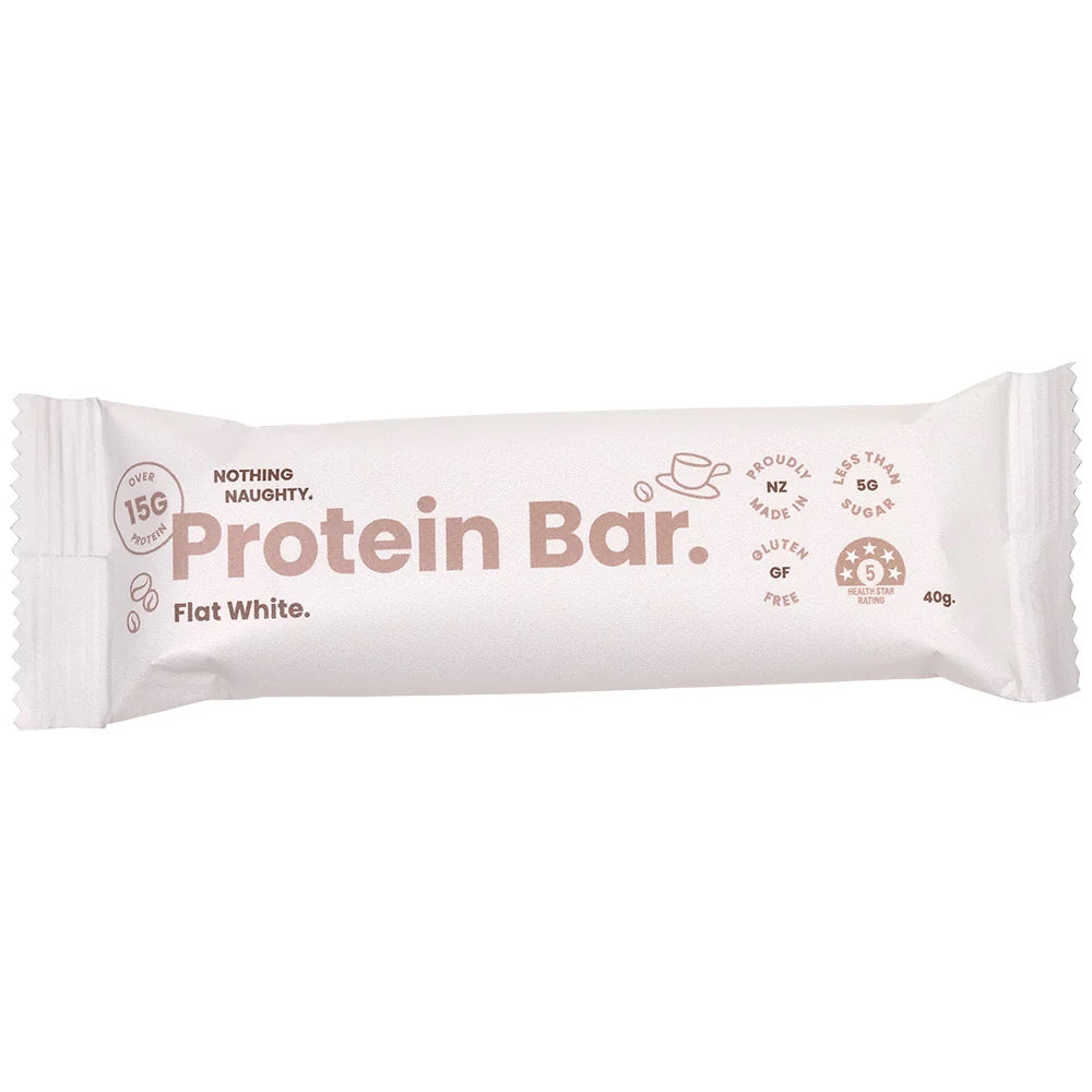 Nothing Naughty Whey Protein Bar - Flat White 40g