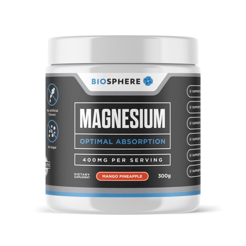 Biosphere Magnesium 300g 60 serves - Mango Pineapple