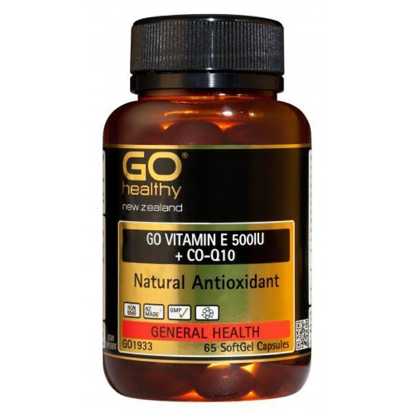 Go Healthy Vitamin E 500IU + Co-Q10 - 130 caps