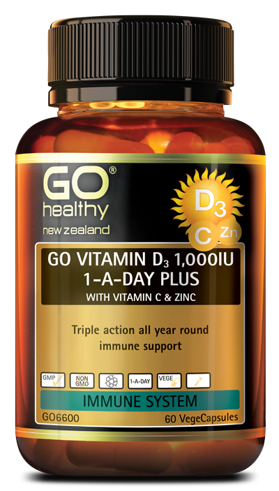 Go Vitamin D3 1000IU with Vit D & Zinc - 60s