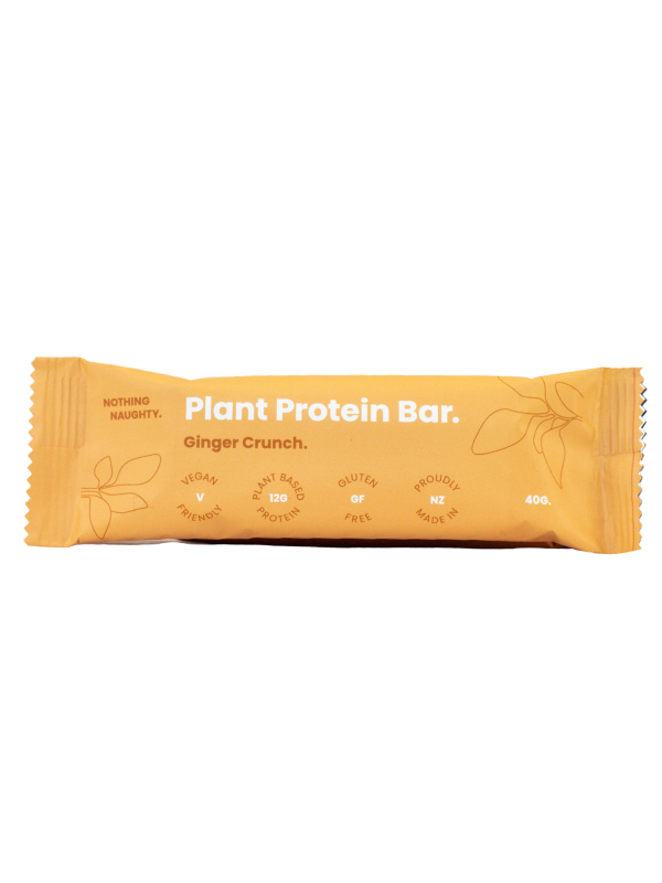 Nothing Naughty Plant Protein Bar - Ginger Crunch 40g