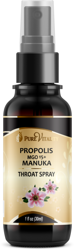 Pure Vitality NZ Propolis UMF15 Manuka Throat Spray 30mL