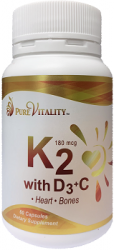 Pure Vitality K2 with D3 and C - 60's