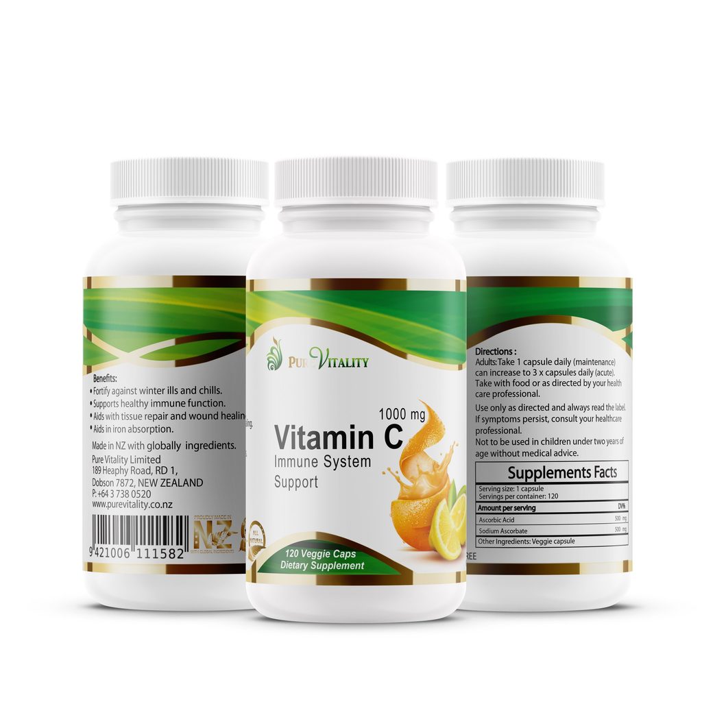Pure Vitality Vitamin C 120caps