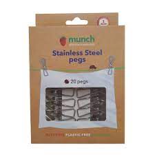 Munch Stainless Steel Pegs 20's