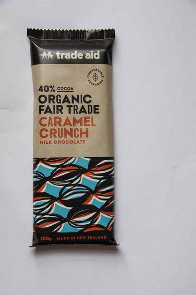 Trade Aid Caramel Crunch Chocolate 100g