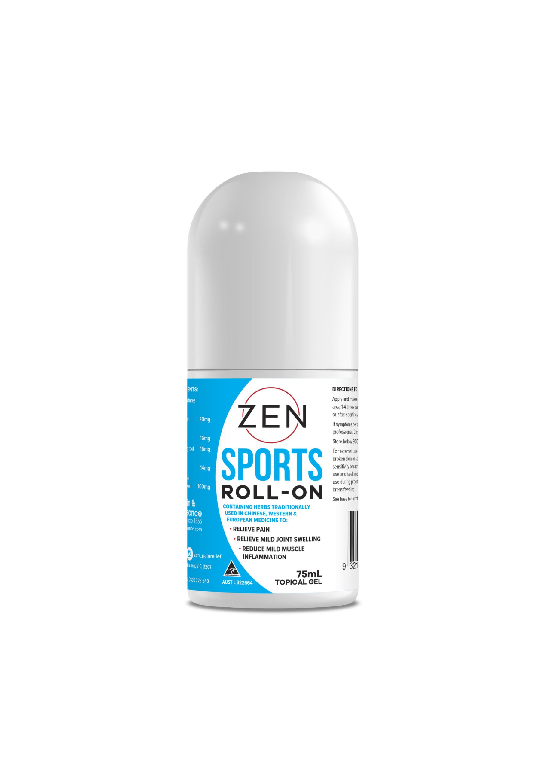 Zen Sports Roll-On 75mL